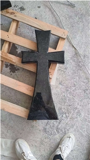 Angola Black Granite Customized Tombstone