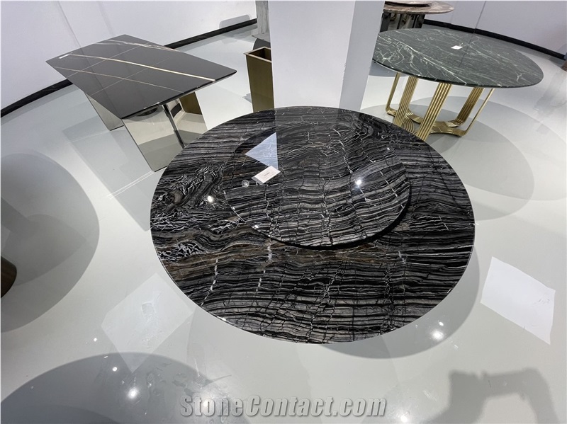 Black Wooden Marble Finished Product