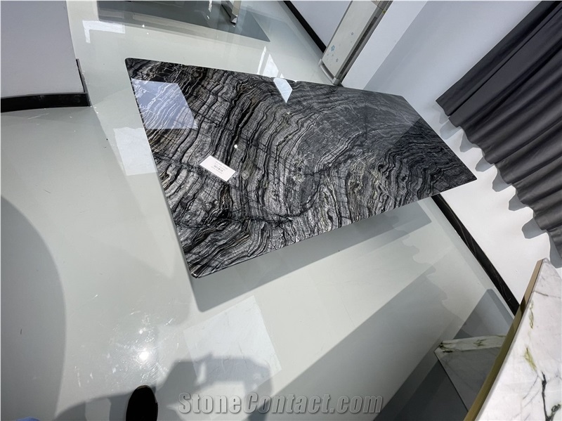 Black Wooden Marble Finished Product