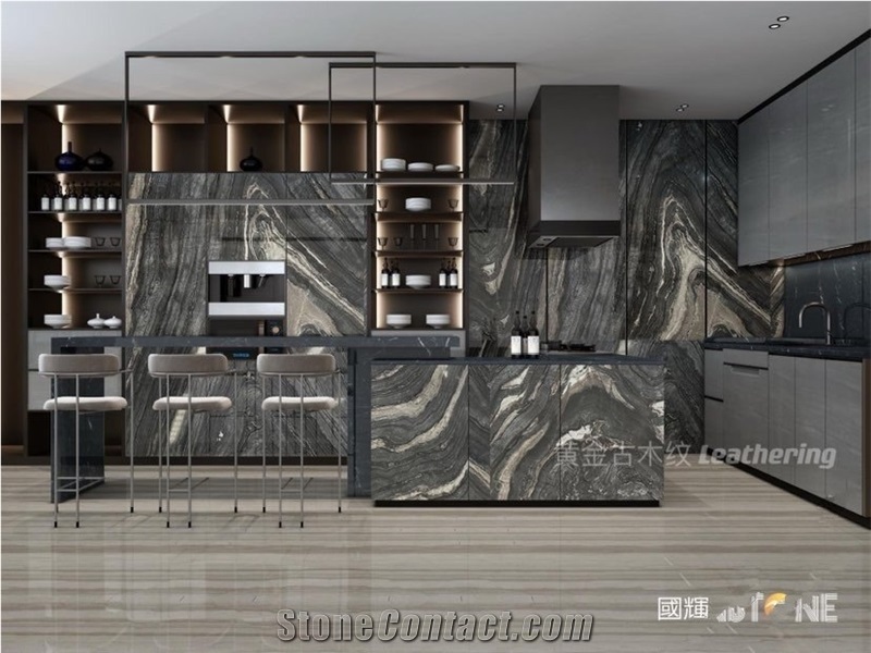 Black Wooden Marble Finished Product