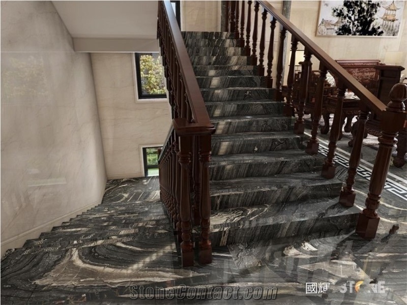 Black Wooden Marble Finished Product