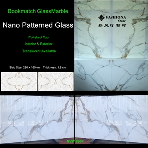 Nano Glass Stone Patterned Micro Crystallized Stone Slabs