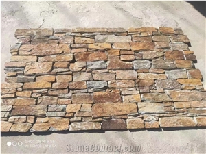 Rusty Yellow Cement Backside Ashlar Natural Stone Veneer
