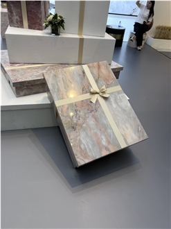 Pink Marble Side Table