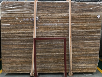 Golden Wooden Travertine Slabs