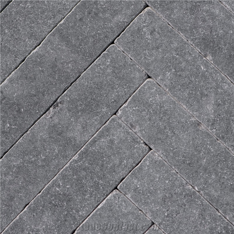London Grey Limestone Brushed Tiles