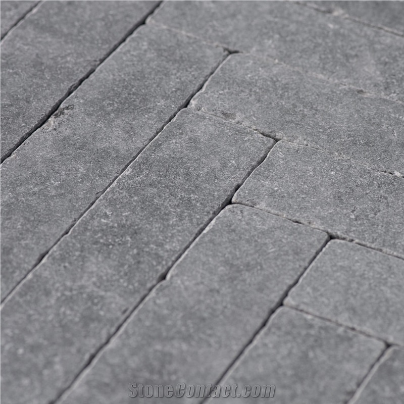 London Grey Limestone Brushed Tiles