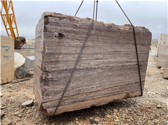 Persian Silver Titanium Travertine Rough Blocks