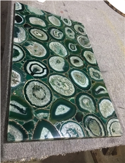 Green Agate Semiprecious Stone Slabs