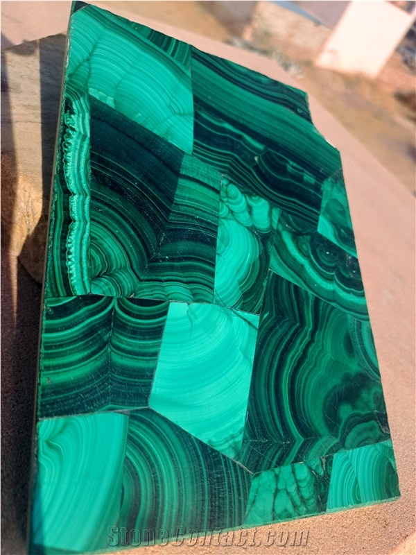 Green Malachite Semiprecious Stone Tiles