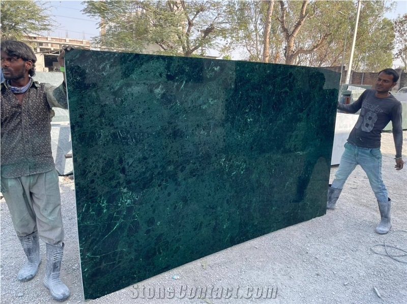 India Green Marble Slabs, Marble Tiles