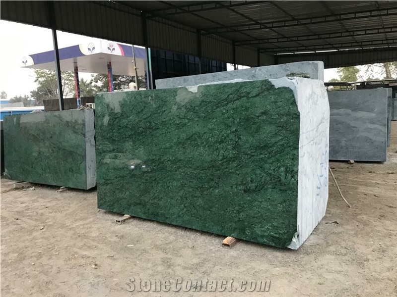 India Green Marble Slabs, Marble Tiles
