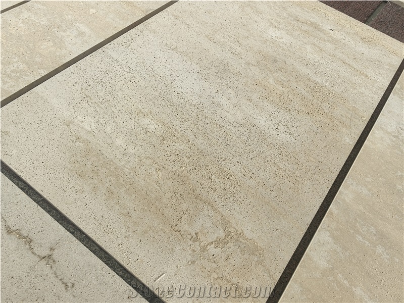 The  Travertine Of Beige Travertine Cross Cut Tiles