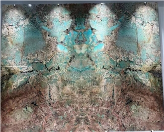 Amazon Green Quartzite Slabs For Hotel Villa Wall Decoration