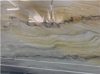 Calacatta Macaubas Quartzite Slabs For Villa Decoration