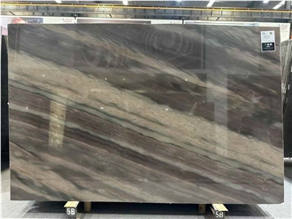 Elegant Brown Quartzite Slabs For Bathroom Wall Decoration