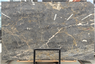 Golden Galaxy Marble Slabs For Parlour Floor And Decoration
