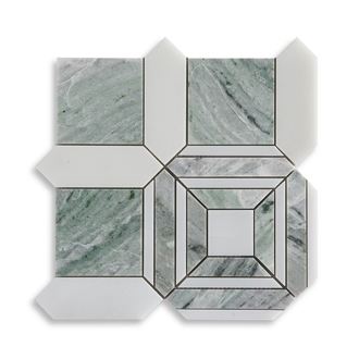 Modern Design Green Mosaic Tiles For Bathroom Wall
