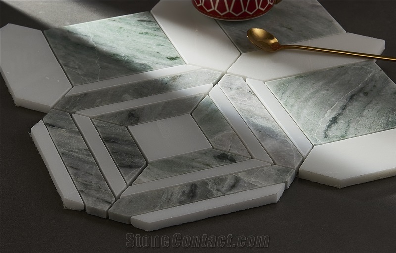 Modern Design Green Mosaic Tiles For Bathroom Wall