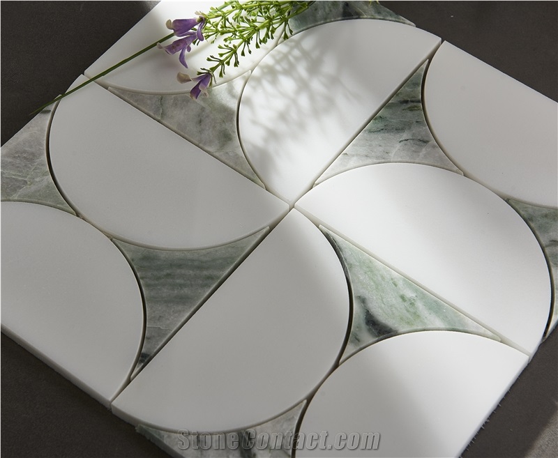 Square Marble Mosaic Tiles For Wall, Floor, Pool Decoration