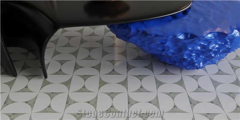 Square Marble Mosaic Tiles For Wall, Floor, Pool Decoration