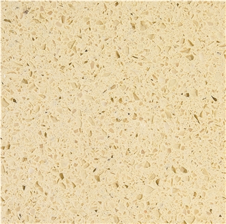 China Xiongjie Particle Crystal Beige Quartz Slabs