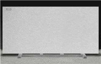 High Polished Surface Solid White Artificial Quartz Slabs