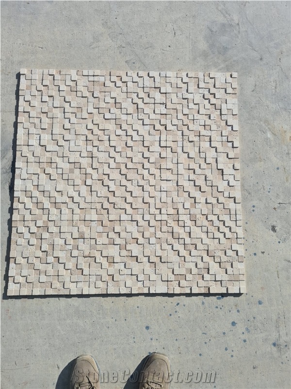 3D Travertine Mosaic Tiles