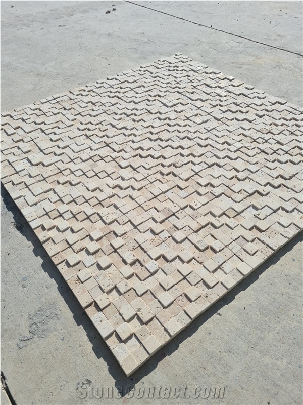 3D Travertine Mosaic Tiles
