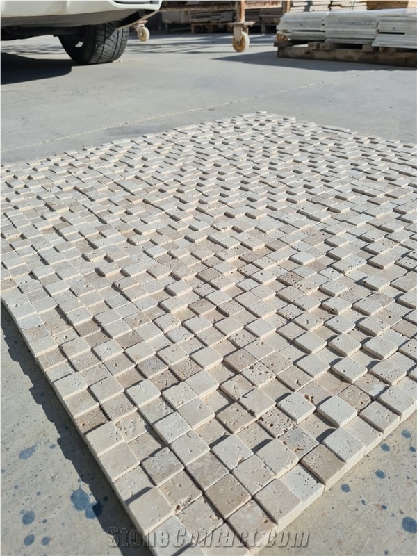 3D Travertine Mosaic Tiles