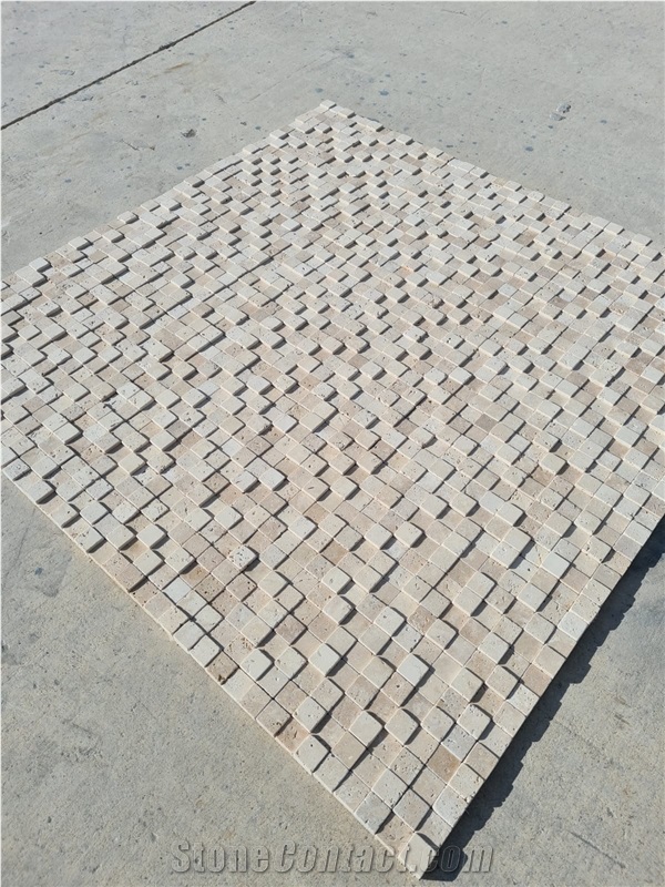 3D Travertine Mosaic Tiles