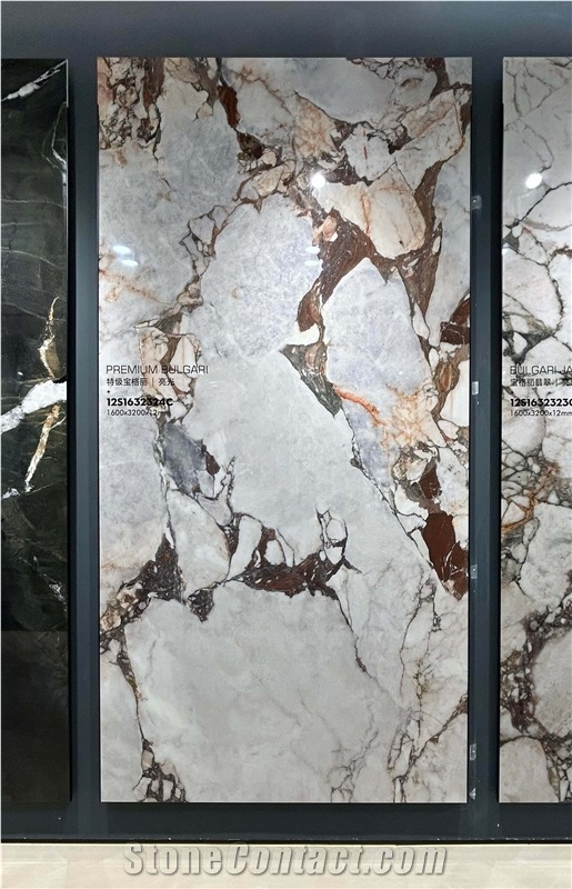 China Calacatta Viola White Polished 12Mm Porcelain Slabs