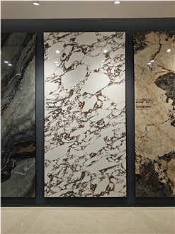 China Herman White Polish 12Mm Porcelain Slabs
