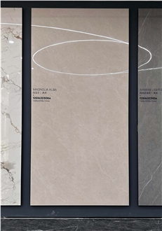 China Light Pearl White Glossy 12Mm Porcelain Slabs
