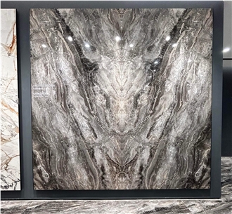 China Sequoia Brown Brown Glossy 12Mm Sintered Stone Slabs