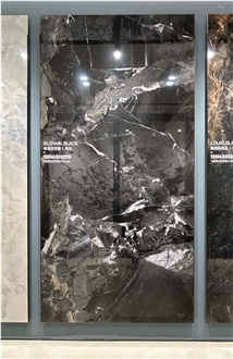 Chinese Black White Black Polished 12Mm Porcelain Tiles