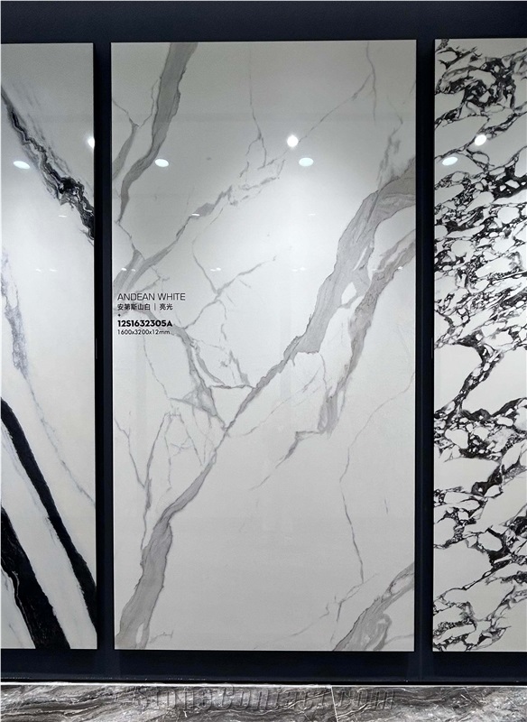 Chinese Glacier White Glossy 12Mm Porcelain Tiles