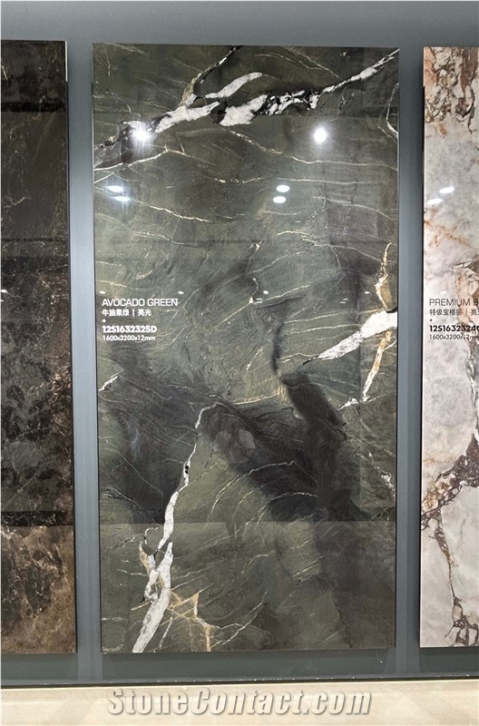 Verde Saint Denis Green  Glossy 12Mm Porcelain Tiles