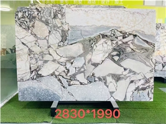 Elephant White Marble Slab Pattern For Floor Decoration
