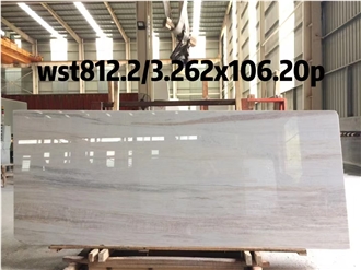 Greek White Wood Marble Slab For Cutting Wall Tiles