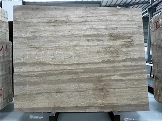 Italy Silver Travertine Tiles Grey Slab Wall Cladding Tile
