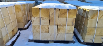 Sandstone Sawn And Split Masonry Wall Stone 20/20/40 Cm