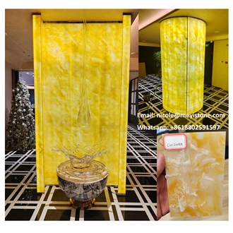 Backlit Onyx Panels Faux Alabaster