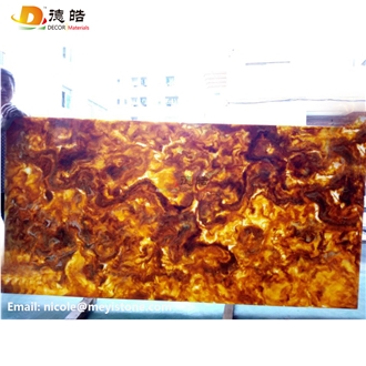 Backlit Onyx Translucent Stone For Wall Acrylic Solid Surface