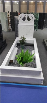 Bianco Carrara Marble Tombstone