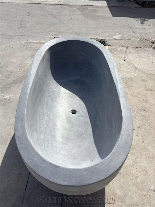 Cheaper Blue Limestone Bathroom Bathtub Surround
