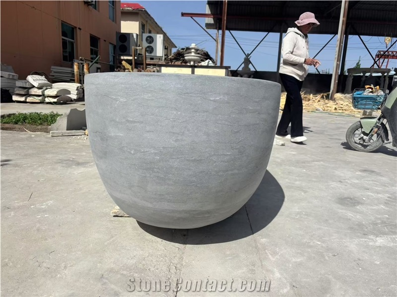 Cheaper Blue Limestone Bathroom Bathtub Surround
