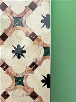 Pink Marble Mosaic Design Bathroom Kitchen Wall Tile
