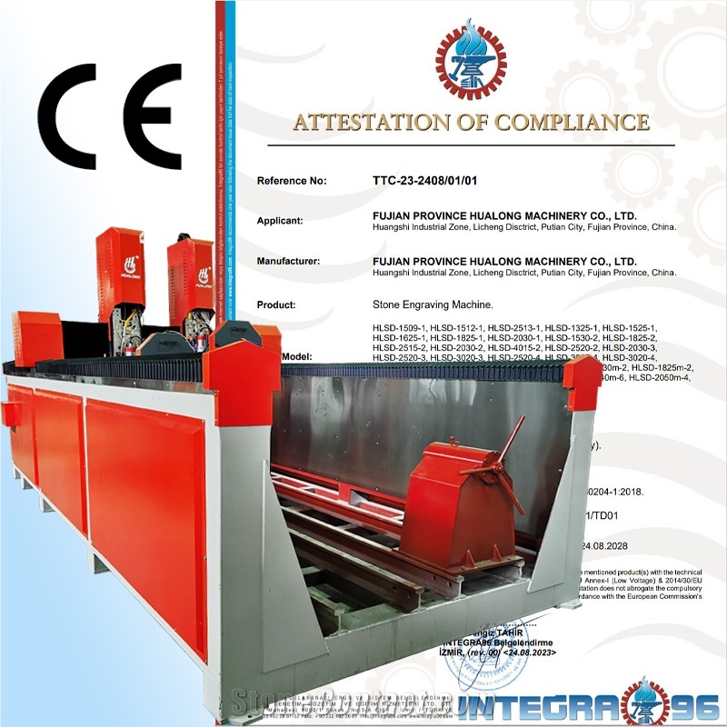 4 Axis Marble Router Equipment Stone Column CNC Carving Machine