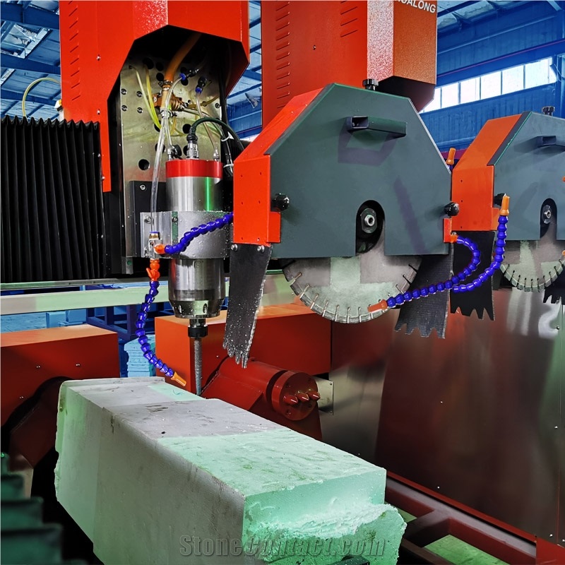 4 Axis Marble Router Equipment Stone Column CNC Carving Machine